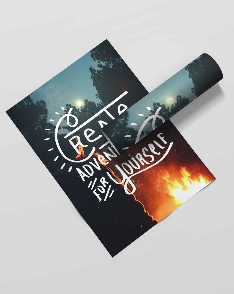 Create Adventures For Yourself - Life Quotes Art Frame For Wall Decor- Funkydecors Xs / Roll Posters