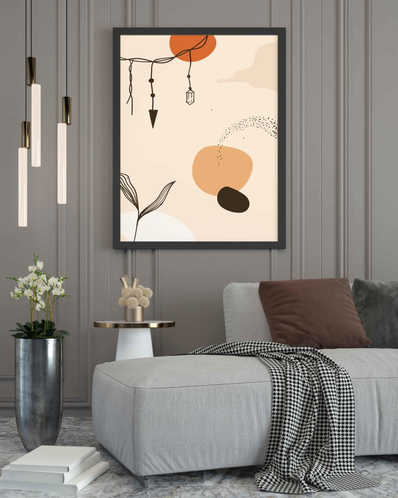 Creative Abstract Art Frame For Wall Decor- Funkydecors Xs / Black Posters Prints & Visual Artwork