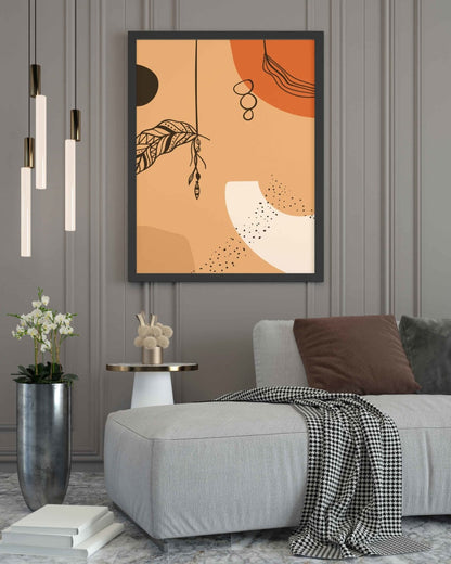 Creative Abstract Art Frame For Wall Decor- Funkydecors Xs / Black Posters Prints & Visual Artwork