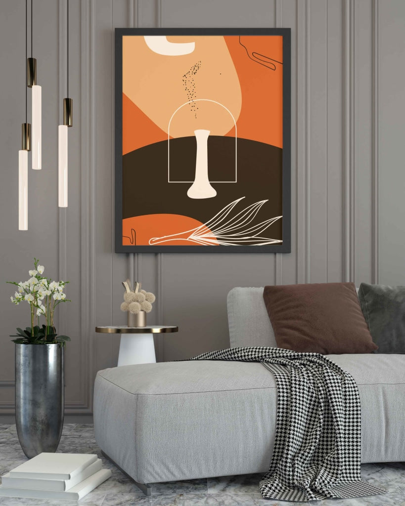 Creative Abstract Art Frame For Wall Decor- Funkydecors Xs / Black Posters Prints & Visual Artwork
