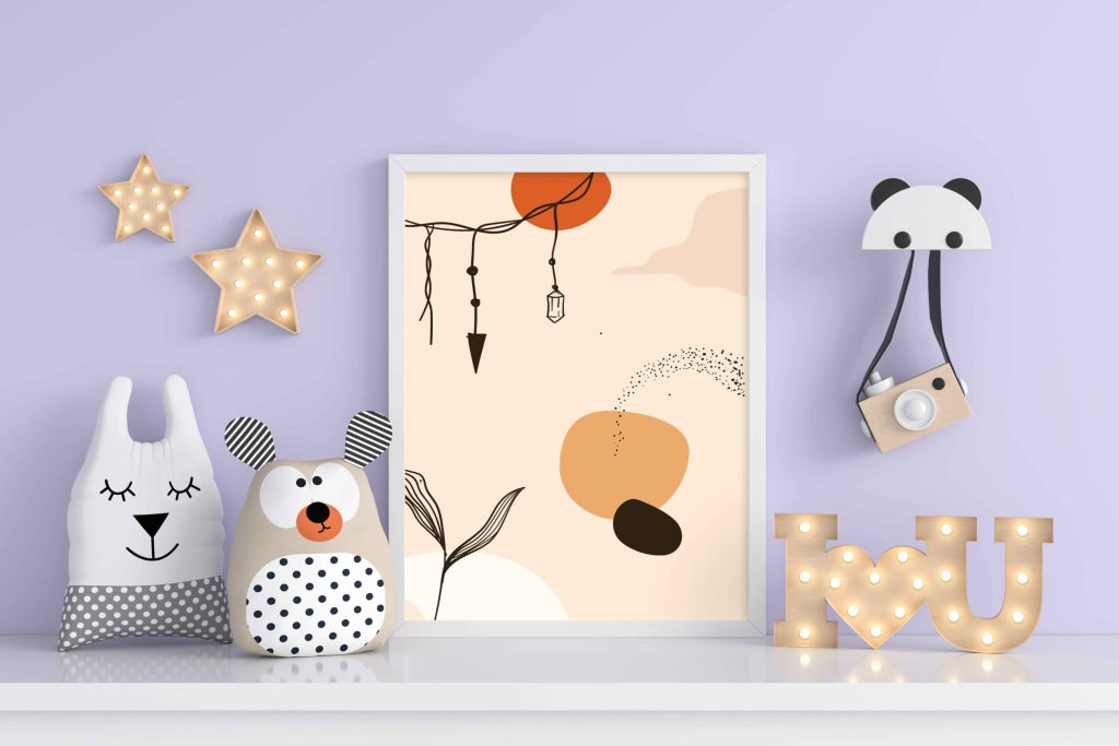 Creative Abstract Art Frame For Wall Decor- Funkydecors Xs / White Posters Prints & Visual Artwork