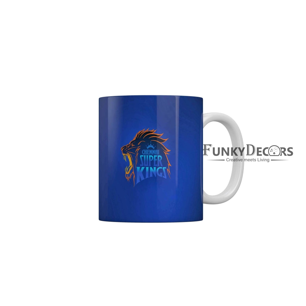 CSK Logo Coffee Ceramic Mug 350 ML-FunkyDecors IPL Mugs FunkyDecors