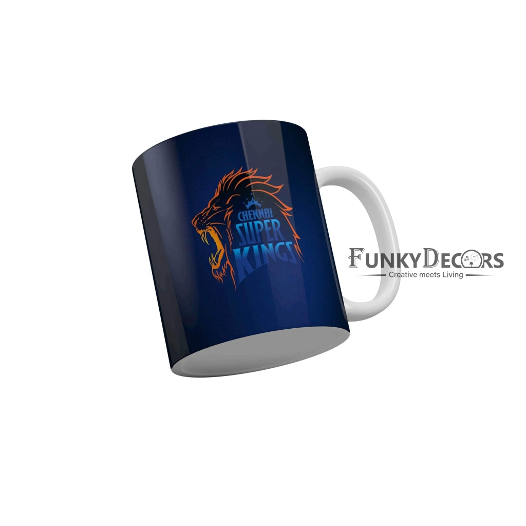 CSK Logo Coffee Ceramic Mug 350 ML-FunkyDecors IPL Mugs FunkyDecors