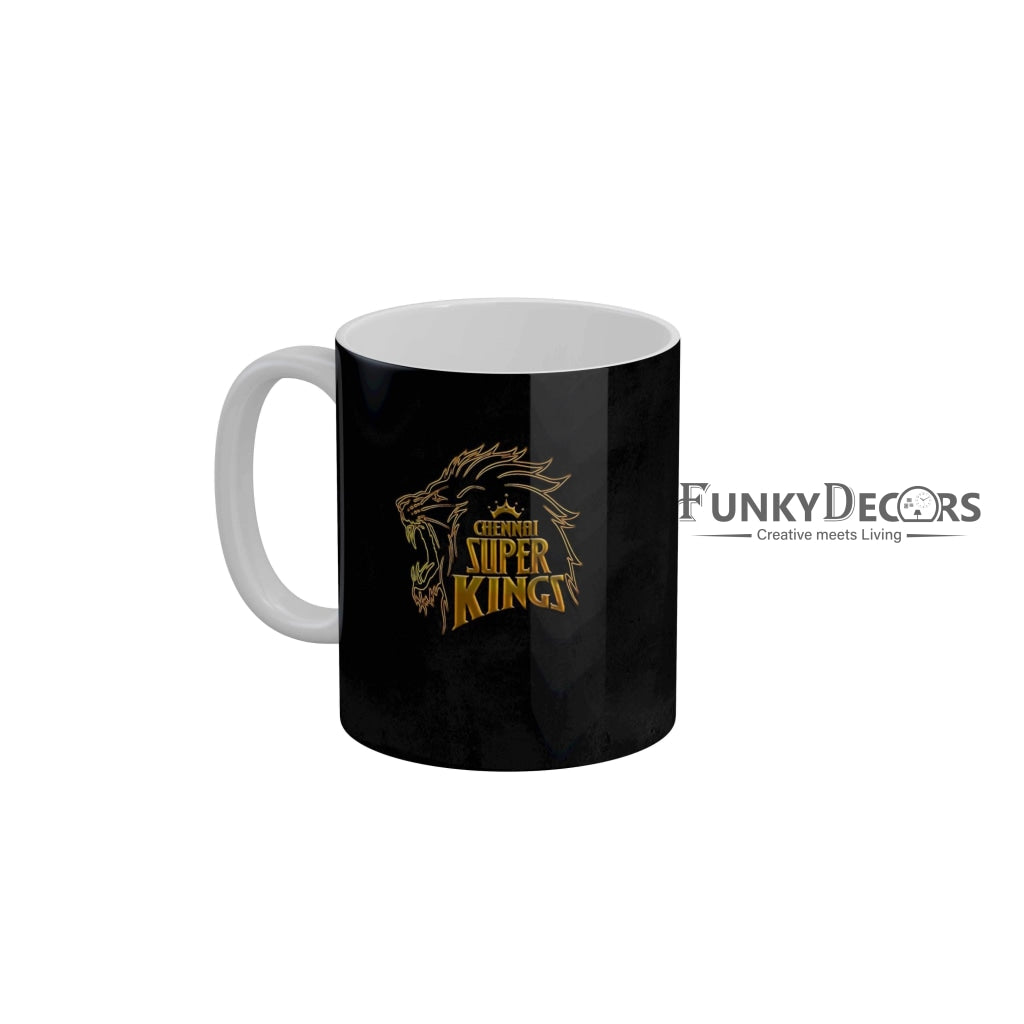 CSK Logo Coffee Ceramic Mug 350 ML-FunkyDecors IPL Mugs FunkyDecors