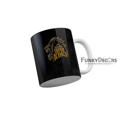 CSK Logo Coffee Ceramic Mug 350 ML-FunkyDecors IPL Mugs FunkyDecors
