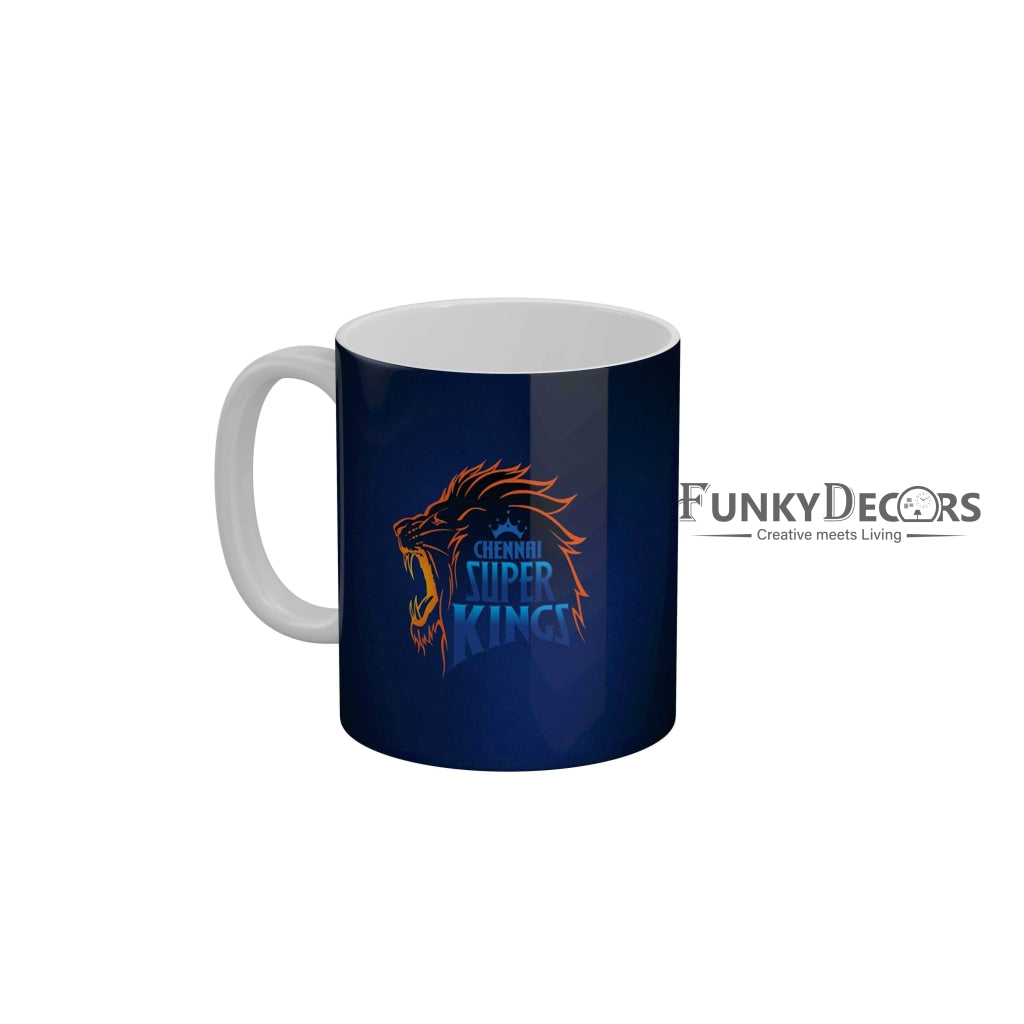 CSK Logo Coffee Ceramic Mug 350 ML-FunkyDecors IPL Mugs FunkyDecors