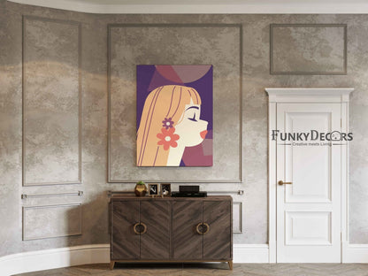 Danglers Love - Women Portrait Art Frame For Wall Decor- Funkydecors Posters Prints & Visual Artwork