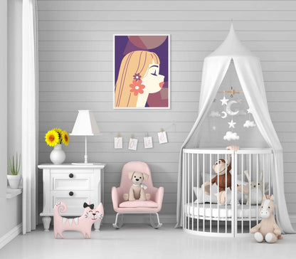 Danglers Love - Women Portrait Art Frame For Wall Decor- Funkydecors Xs / White Posters Prints &