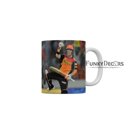 David Warner Sunrisers Hyderabad Coffee Ceramic Mug 350 ML-FunkyDecors IPL Mugs FunkyDecors