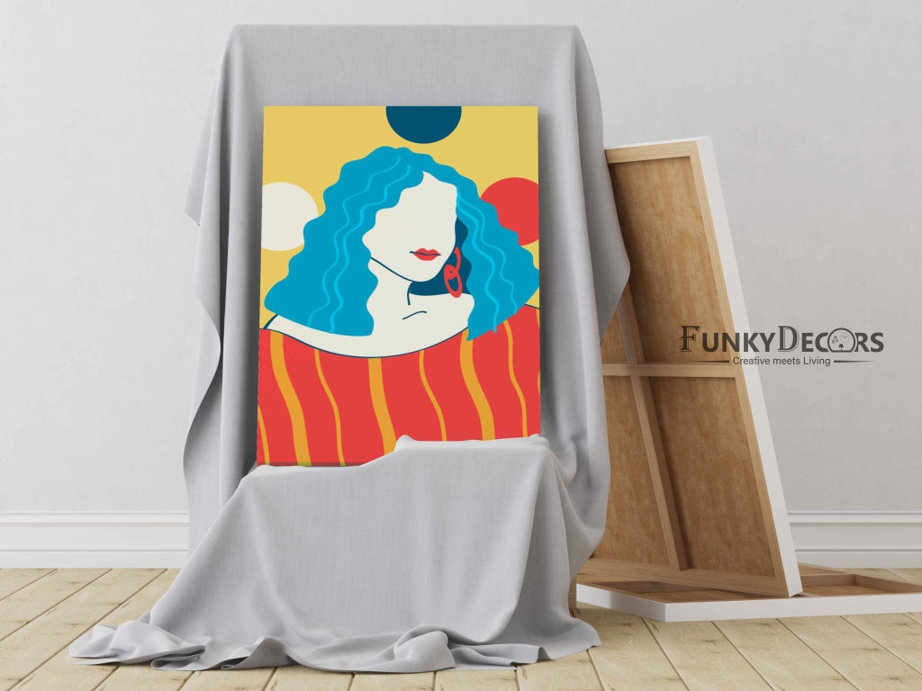 Deep Coloured Women Portrait Art Frame For Wall Decor- Funkydecors Posters Prints & Visual Artwork