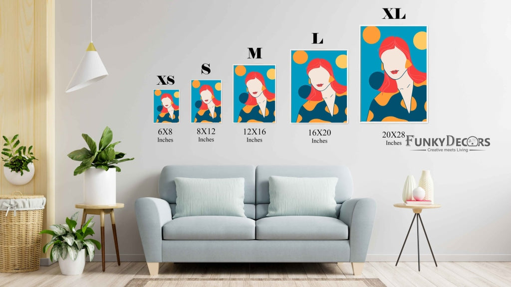 Deep Coloured Women Portrait Art Frame For Wall Decor- Funkydecors Posters Prints & Visual Artwork