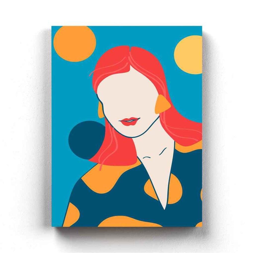 Deep Coloured Women Portrait Art Frame For Wall Decor- Funkydecors Xs / Canvas Posters Prints &