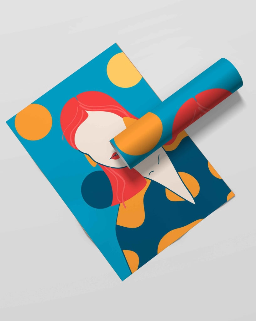 Deep Coloured Women Portrait Art Frame For Wall Decor- Funkydecors Xs / Roll Posters Prints & Visual