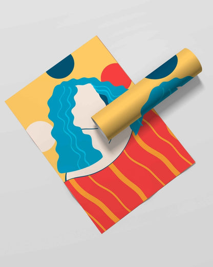 Deep Coloured Women Portrait Art Frame For Wall Decor- Funkydecors Xs / Roll Posters Prints & Visual