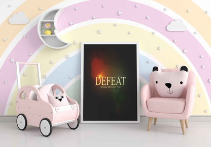 Defeat Should Motivate You - Motivational Quotes Art Frame For Wall Decor- Funkydecors Xs / White