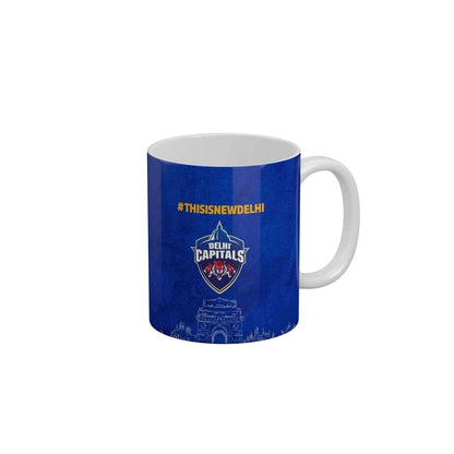 Delhi Capitals Logo This is New Delhi Coffee Ceramic Mug 350 ML-FunkyDecors IPL Mugs FunkyDecors