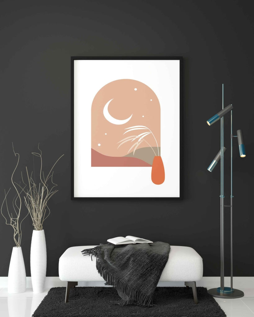 Delicate Abstract Art Frame For Wall Decor- Funkydecors Xs / Black Posters Prints & Visual Artwork