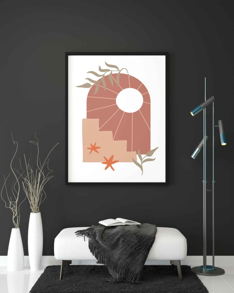 Delicate Abstract Art Frame For Wall Decor- Funkydecors Xs / Black Posters Prints & Visual Artwork