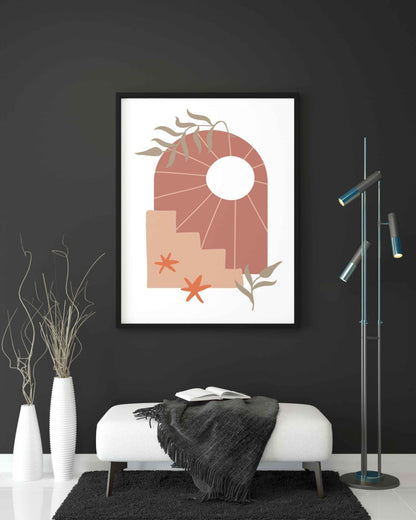 Delicate Abstract Art Frame For Wall Decor- Funkydecors Xs / Black Posters Prints & Visual Artwork