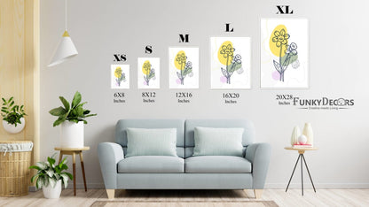 Delicate Floral 3 Panels Art Frame For Wall Decor- Funkydecors Posters Prints & Visual Artwork