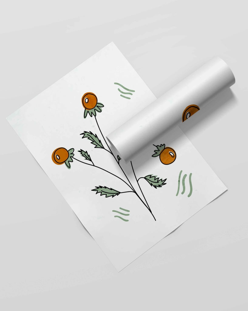 Delicate Floral Bud Art Frame For Wall Decor- Funkydecors Xs / Roll Posters Prints & Visual Artwork