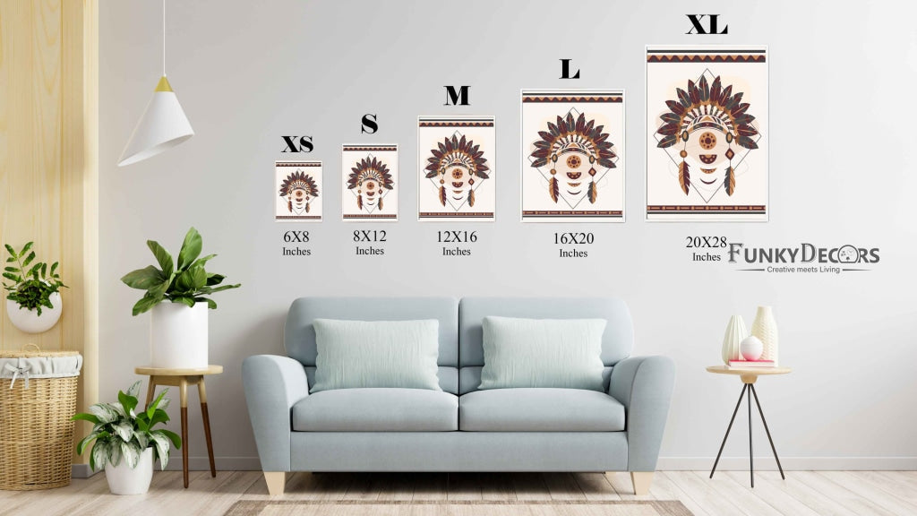 Demon Art -Tribal Frame For Wall Decor- Funkydecors Posters Prints & Visual Artwork