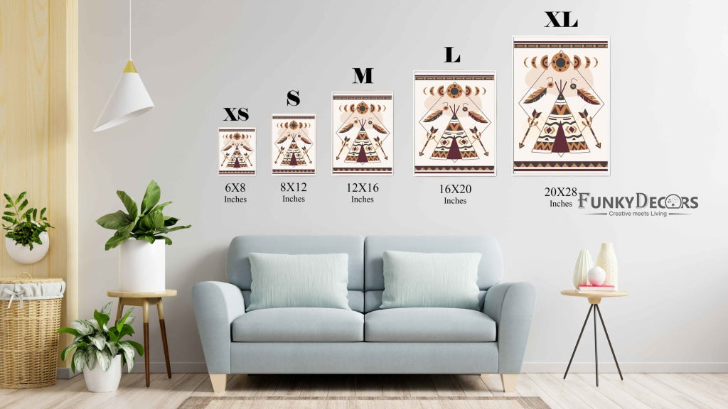 Demon Art -Tribal Frame For Wall Decor- Funkydecors Posters Prints & Visual Artwork