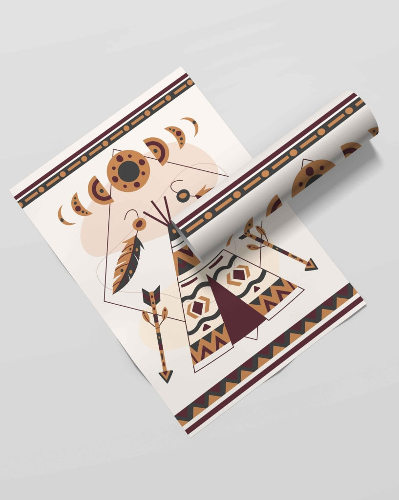 Demon Art -Tribal Frame For Wall Decor- Funkydecors Xs / Roll Posters Prints & Visual Artwork