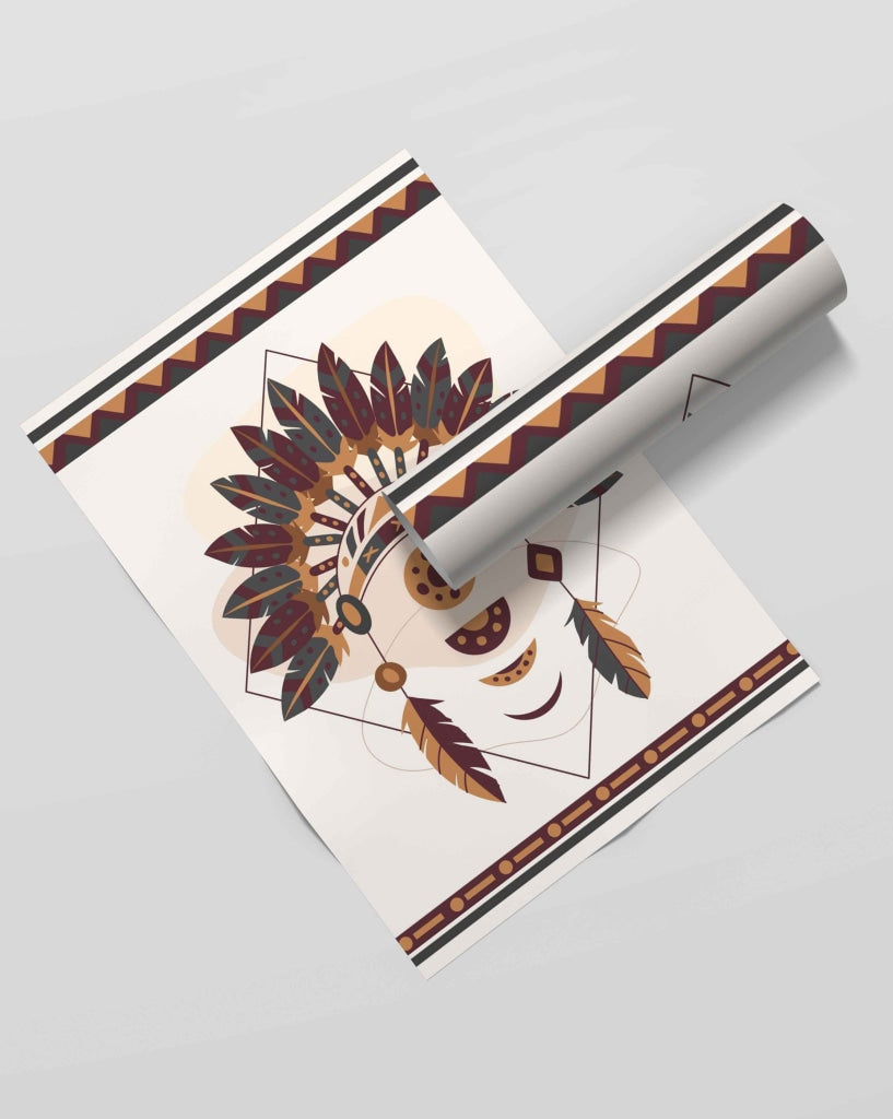 Demon Art -Tribal Frame For Wall Decor- Funkydecors Xs / Roll Posters Prints & Visual Artwork