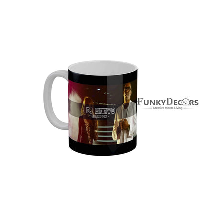Dj Bravo Champion CSK Coffee Ceramic Mug 350 ML-FunkyDecors IPL Mugs FunkyDecors