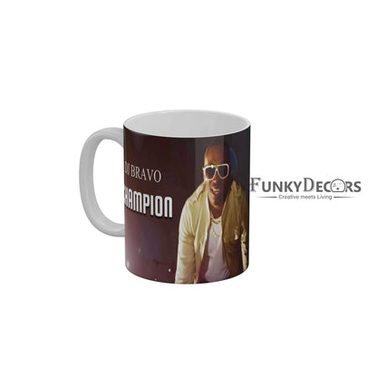 Dj Bravo Champion CSK Coffee Ceramic Mug 350 ML-FunkyDecors IPL Mugs FunkyDecors