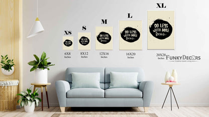 Do Less With More Focus Quotes Art Frame For Wall Decor- Funkydecors Posters Prints & Visual Artwork