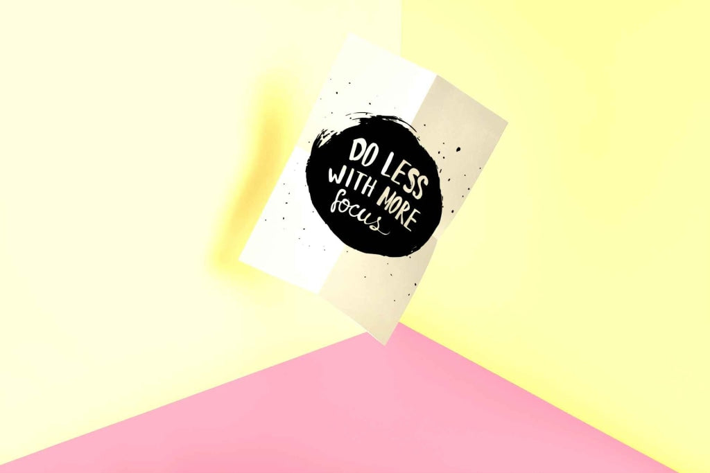 Do Less With More Focus Quotes Art Frame For Wall Decor- Funkydecors Xs / Roll Posters Prints &