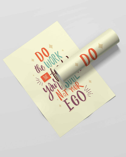 Do The Work That Feeds Your Soul Not Ego - Motivation Quotes Art Frame For Wall Decor- Funkydecors