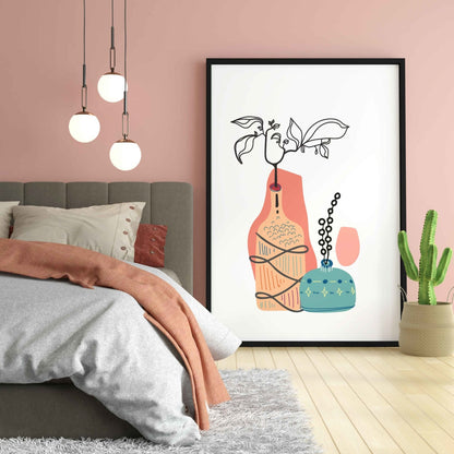 Doddle Abstract Art Frame For Wall Decor- Funkydecors Xs / Black Posters Prints & Visual Artwork