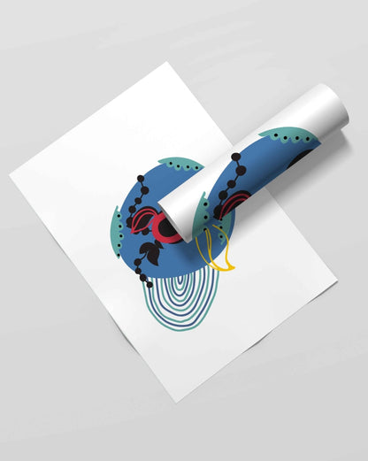 Doddle Abstract Art Frame For Wall Decor- Funkydecors Xs / Roll Posters Prints & Visual Artwork