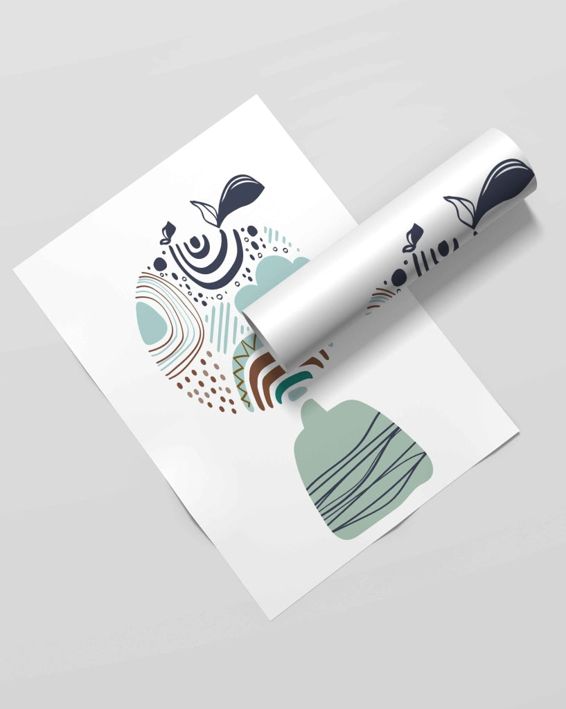 Doddle Abstract Art Frame For Wall Decor- Funkydecors Xs / Roll Posters Prints & Visual Artwork