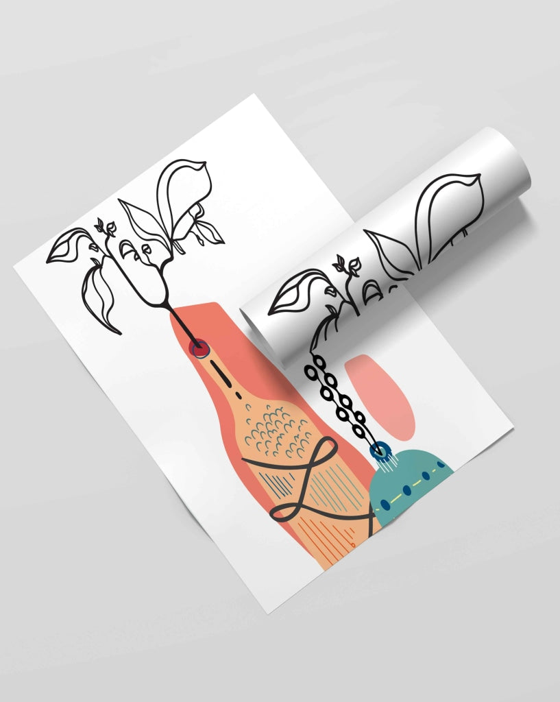 Doddle Abstract Art Frame For Wall Decor- Funkydecors Xs / Roll Posters Prints & Visual Artwork