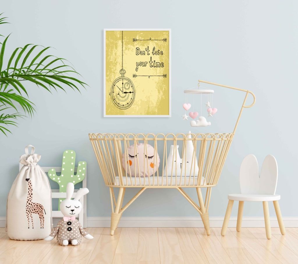 Dont Lose Your Time - Motivation Quotes Art Frame For Wall Decor- Funkydecors Xs / White Posters