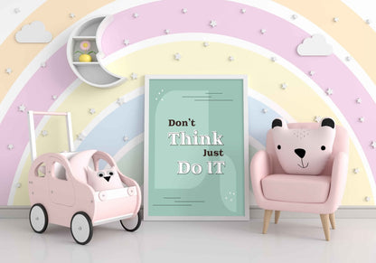 Dont Think Just Do It - Inspirational Quotes Art Frame For Wall Decor- Funkydecors Xs / White