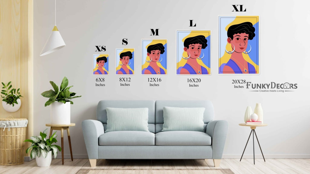 Dramatic Women Portrait Art Frame For Wall Decor- Funkydecors Posters Prints & Visual Artwork