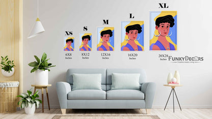 Dramatic Women Portrait Art Frame For Wall Decor- Funkydecors Posters Prints & Visual Artwork