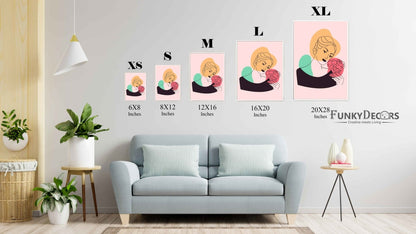 Dreaming Women Elegant Portrait Art Frame For Wall Decor- Funkydecors Posters Prints & Visual