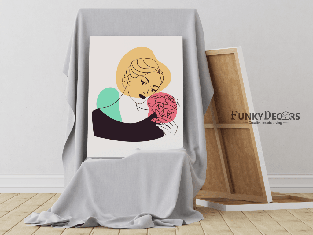 Dreaming Women Elegant Portrait Art Frame For Wall Decor- Funkydecors Posters Prints & Visual