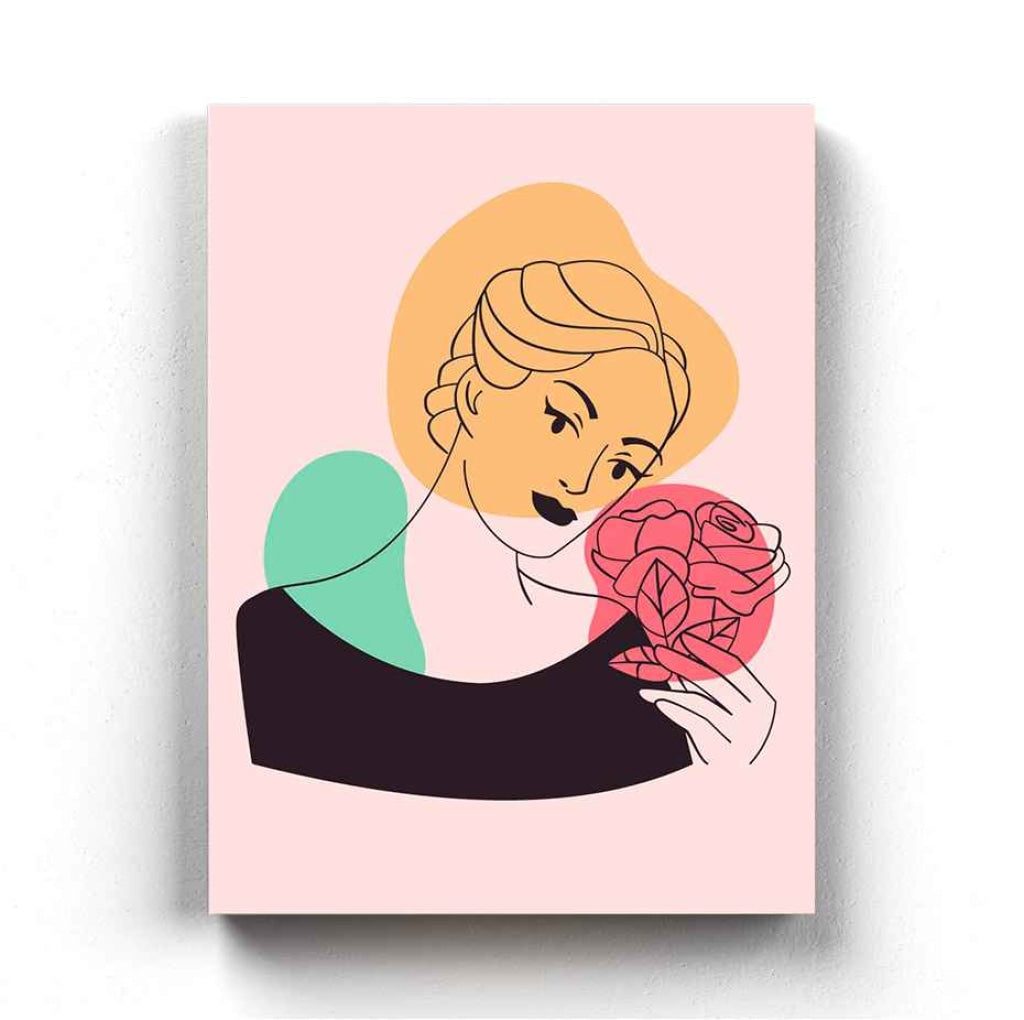 Dreaming Women Elegant Portrait Art Frame For Wall Decor- Funkydecors Xs / Canvas Posters Prints &