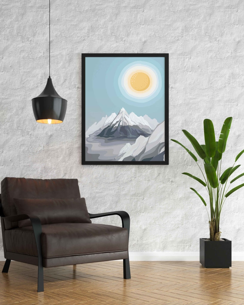 Dreamy Mountain - Nature Art Frame For Wall Decor- Funkydecors Xs / Black Posters Prints & Visual