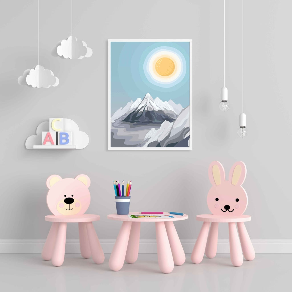 Dreamy Mountain - Nature Art Frame For Wall Decor- Funkydecors Xs / White Posters Prints & Visual