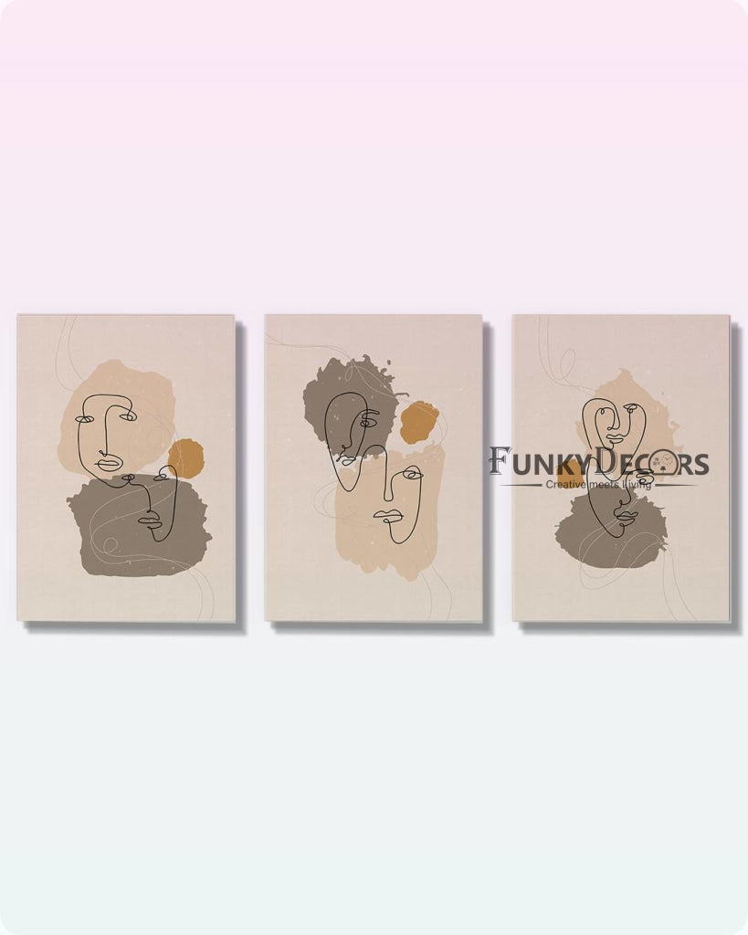 Dual Face - Line 3 Panels Art Frame For Wall Decor- Funkydecors Posters Prints & Visual Artwork