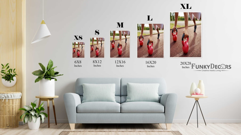 Dumbbell - Sports Art Frame For Wall Decor- Funkydecors Posters Prints & Visual Artwork