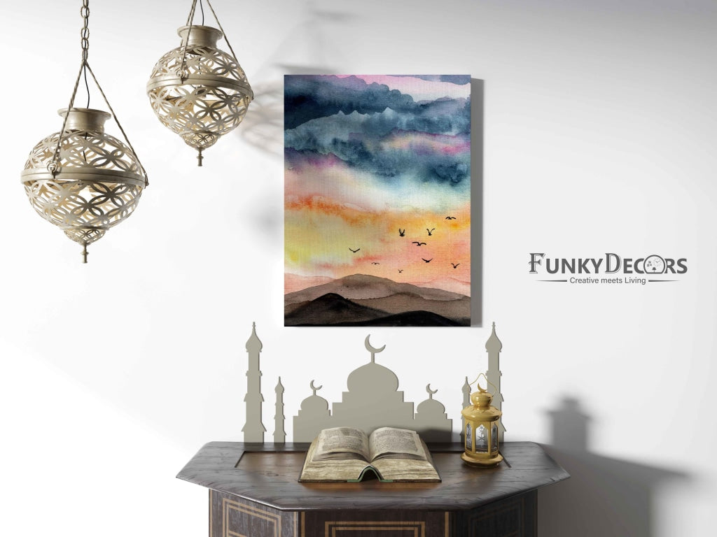 Dusk With Birds - Nature Art Frame For Wall Decor- Funkydecors Posters Prints & Visual Artwork
